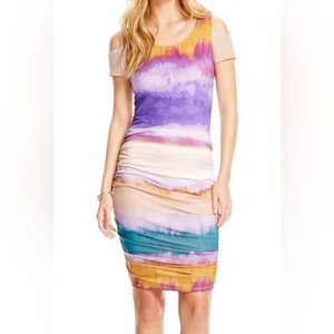 Jessica Simpson Everest Women Dress Cold Shoulder, Size Large, Multicolor